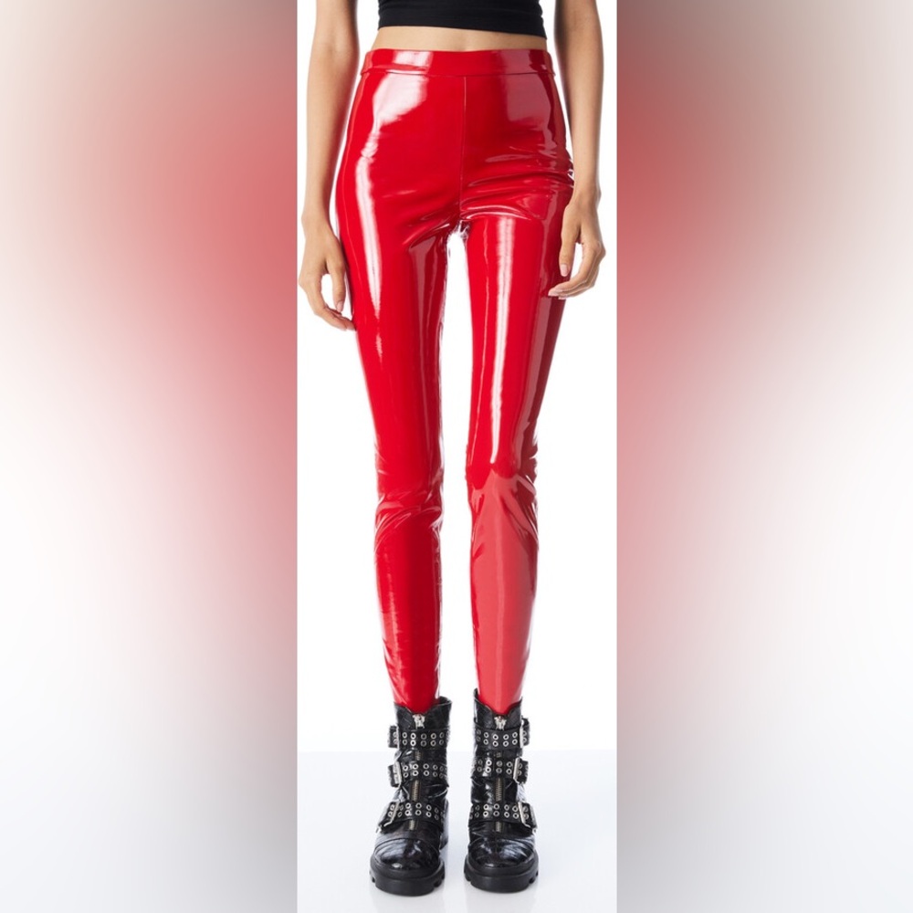 Alice+Olivia Maddox Patent Leggings, 2